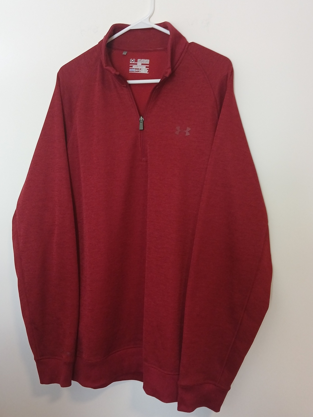 Under Armour Red ColdGear 2XL Loose Golf Pullover
